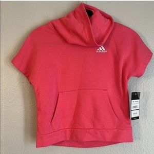 Adidas Pink Short Sleeve Sweatshirt Girls 10/12